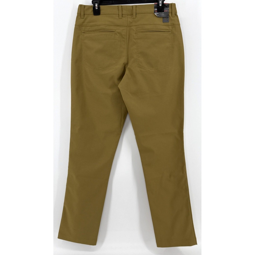 Puma Golf Pants Men 30x32 Performance Fit Khaki Stretch Waist Straight Leg NWT - Picture 2 of 13